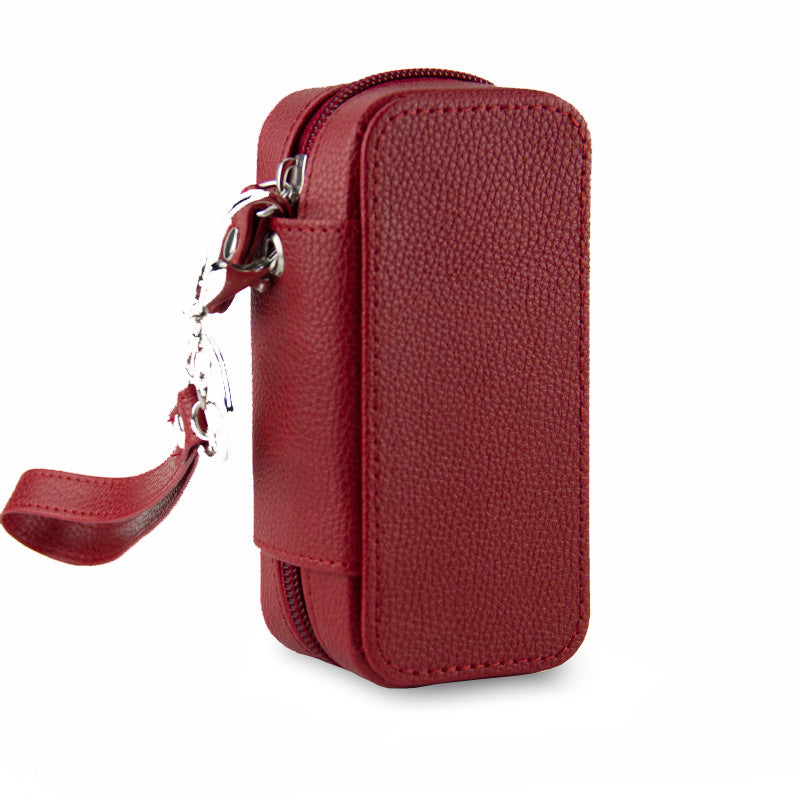 Sac de rangement avec couverture en cuir motif Lychee