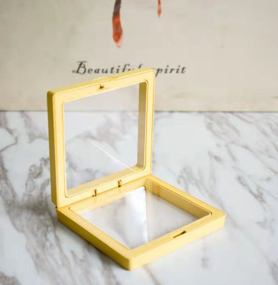 P film boîte à bijoux jaune-7 * 7cm-1 pack