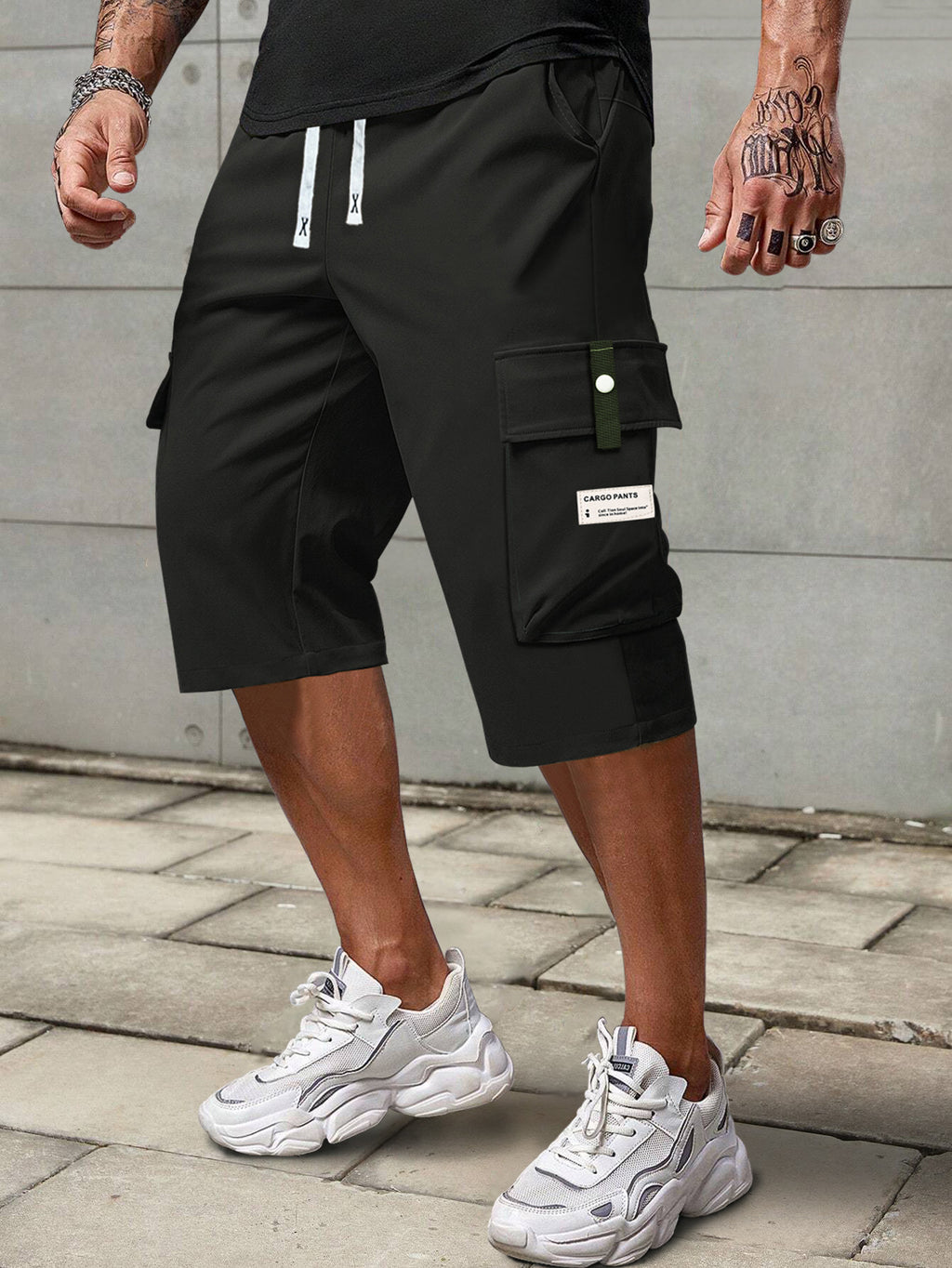Taille de l'Europe Thin Straight Cropped Pantalons homme Cargo Short d'été Ove de sport des garçons