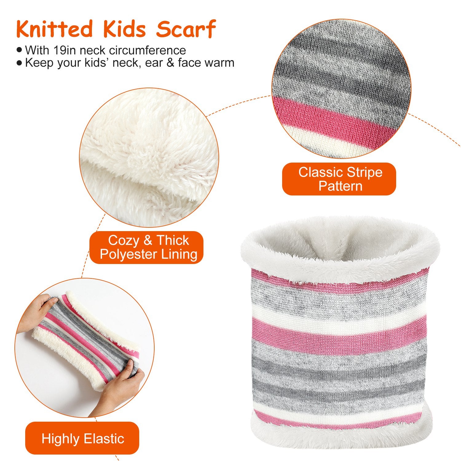 1Set Winter Kids Chapeau tricoté Gants 3Pcs Garçons Filles Bonnet d'hiver chaud Chapeau et Gants