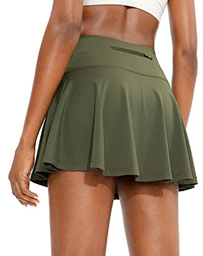 Amazon Summer Jupe de tennis plissé pour femmes Retour ceinture Pocket High Waist Outdoor Sports Golf
