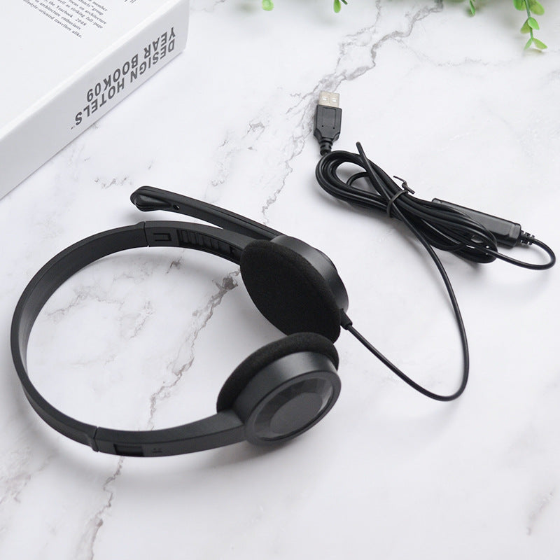 En stock Ordinateur USB E-sports Service téléphonique Service à la clientèle Casque de jeu Wired Music