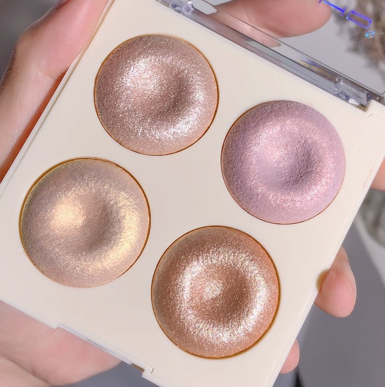 Palette en surbrillance bicolore avec ombre à paupières