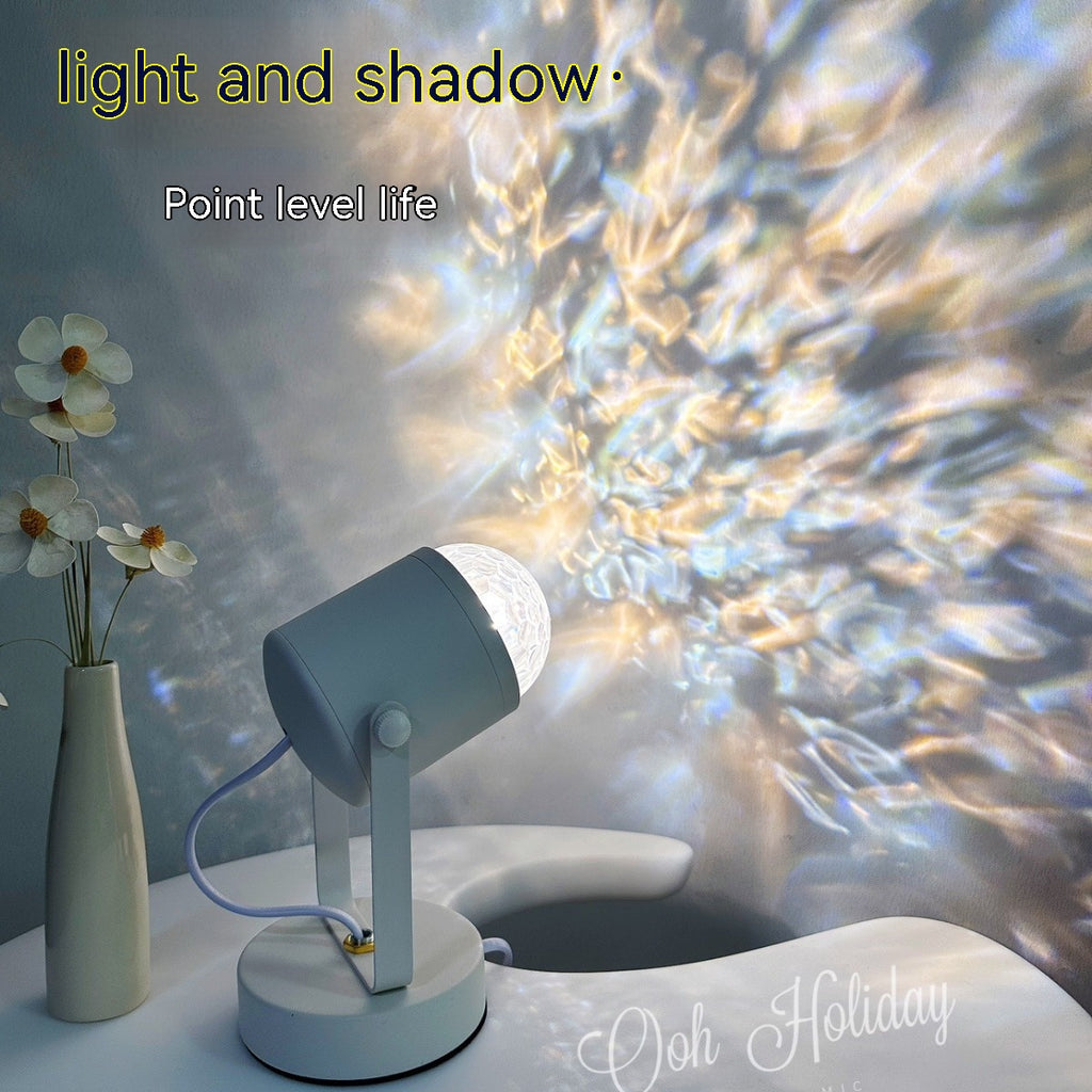 Lampe de table dynamique d'ambiance d'eau Ripple lumière et atmosphère ombre