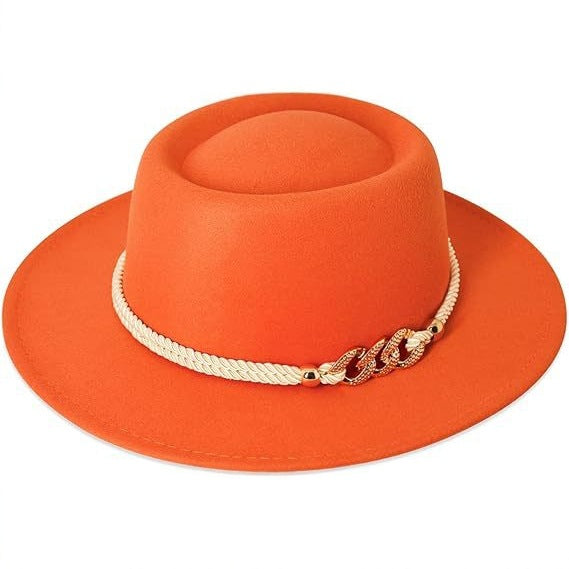 Chapeau haut vintage pour hommes et femmes en laine douce avec un dôme rond