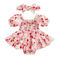 Romper à manches courtes avec imprimé floral Tie-Dye