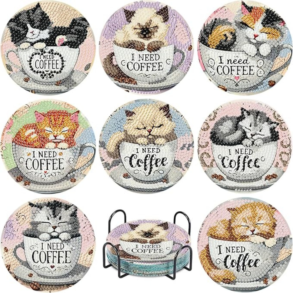 Diamant Art Dessin Coaster avec support