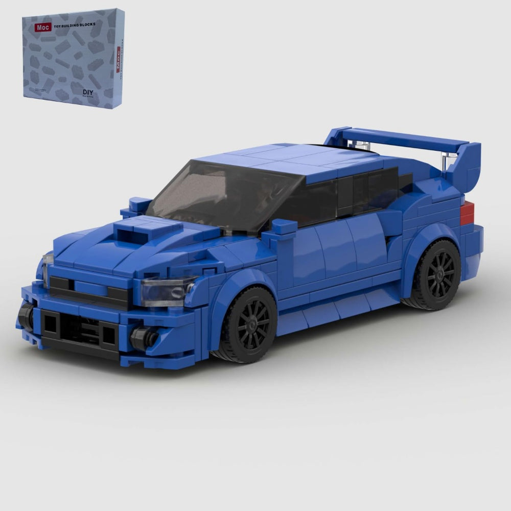 303PCS Blue JDM Rally Car Building Blocks