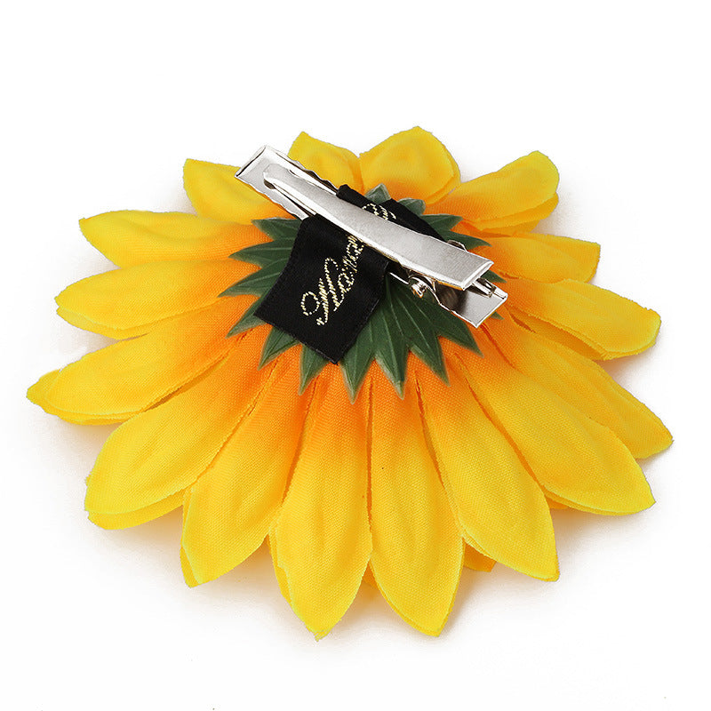 Fashion SUNFLOWER Barrettes Girls Seaside Vacation Photo Accessoires capillaires