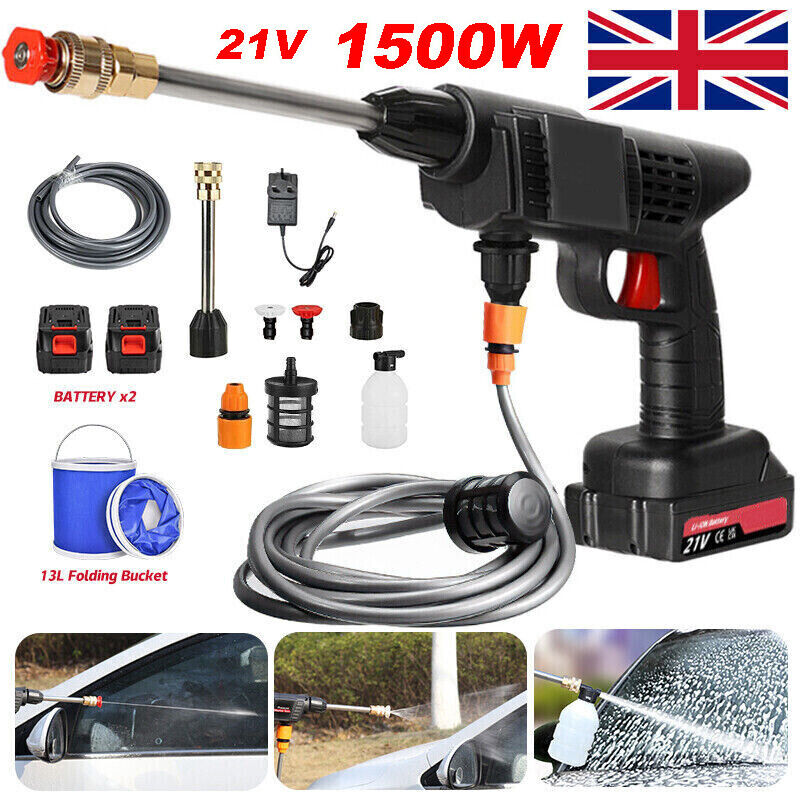 2 batterie sans fil portable voiture de lavage haute pression Jet de lavage d'eau