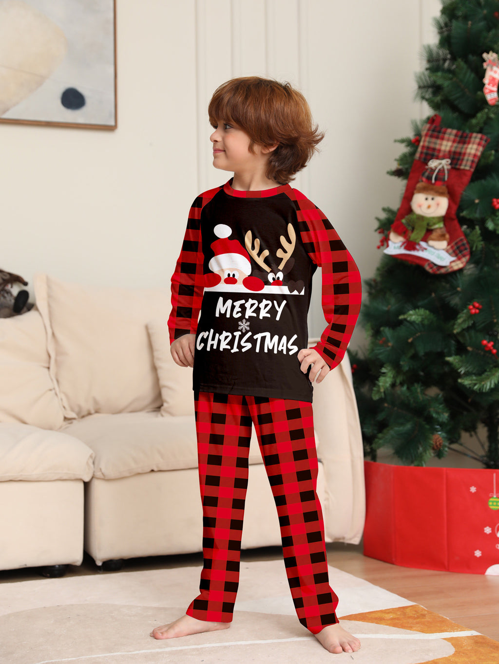 Lettres mignonnes Imprimées Costume parent-enfant de Noël