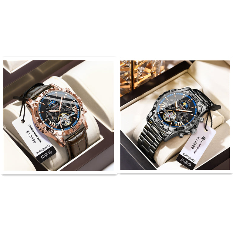 Machinerie automatique de luxe de montre pour hommes