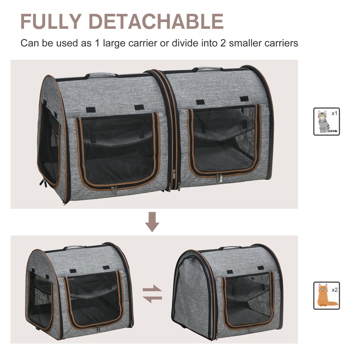 Portable porte-chat doux 39"