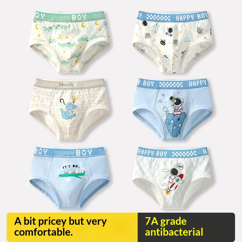 7A Enfants Antibactériens Pas d'épingle Bottes Slips enfants