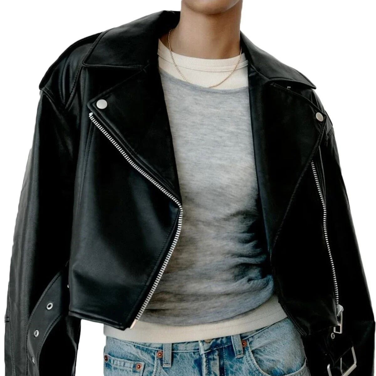 Best-seller Street style Retro Tundown Collar Loose Laved Jacket