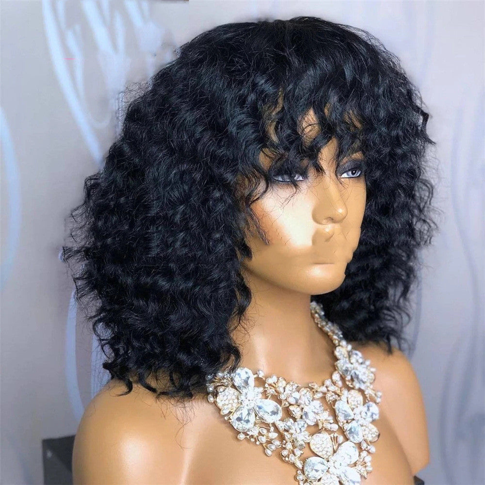 Cheveux humains Mécanisme complet Bob Headgear