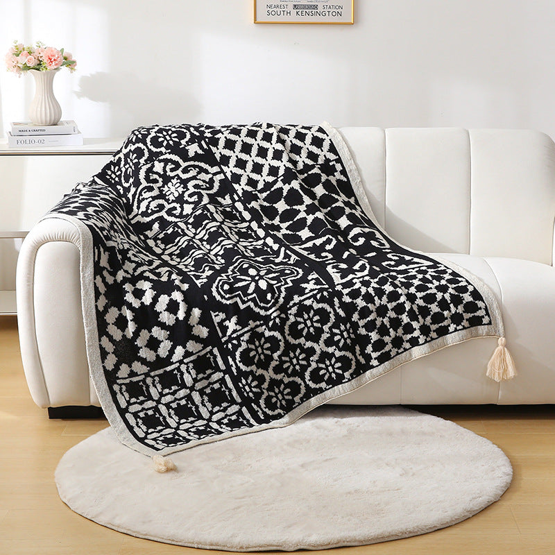 Blanket de Sofa à motif géométrique Bohème