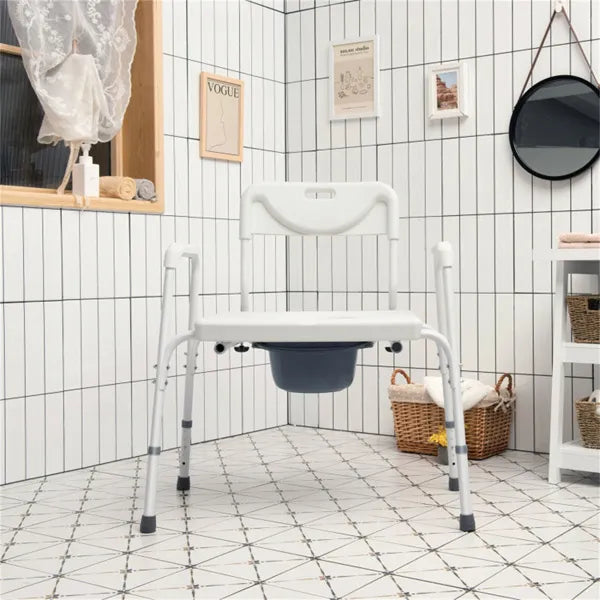 Chaise Commode 3-en-1 (34" x 21" x 35,5"-39" )Seau amovible
