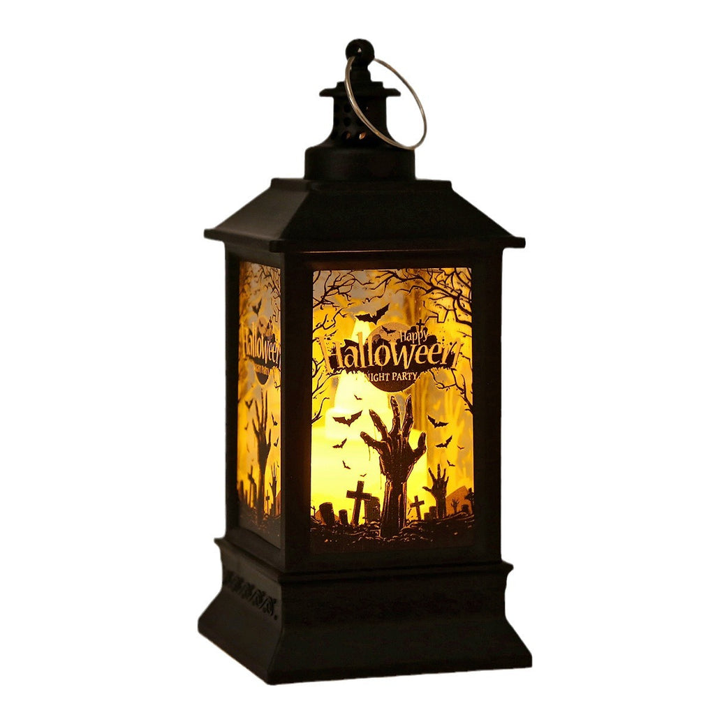 Halloween Props Portable Pumpkin Lanterne Retro Style Lanterne Atmosphère Scène A
