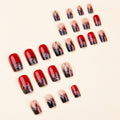Modèle de feu de flamme coloré Faux ongles