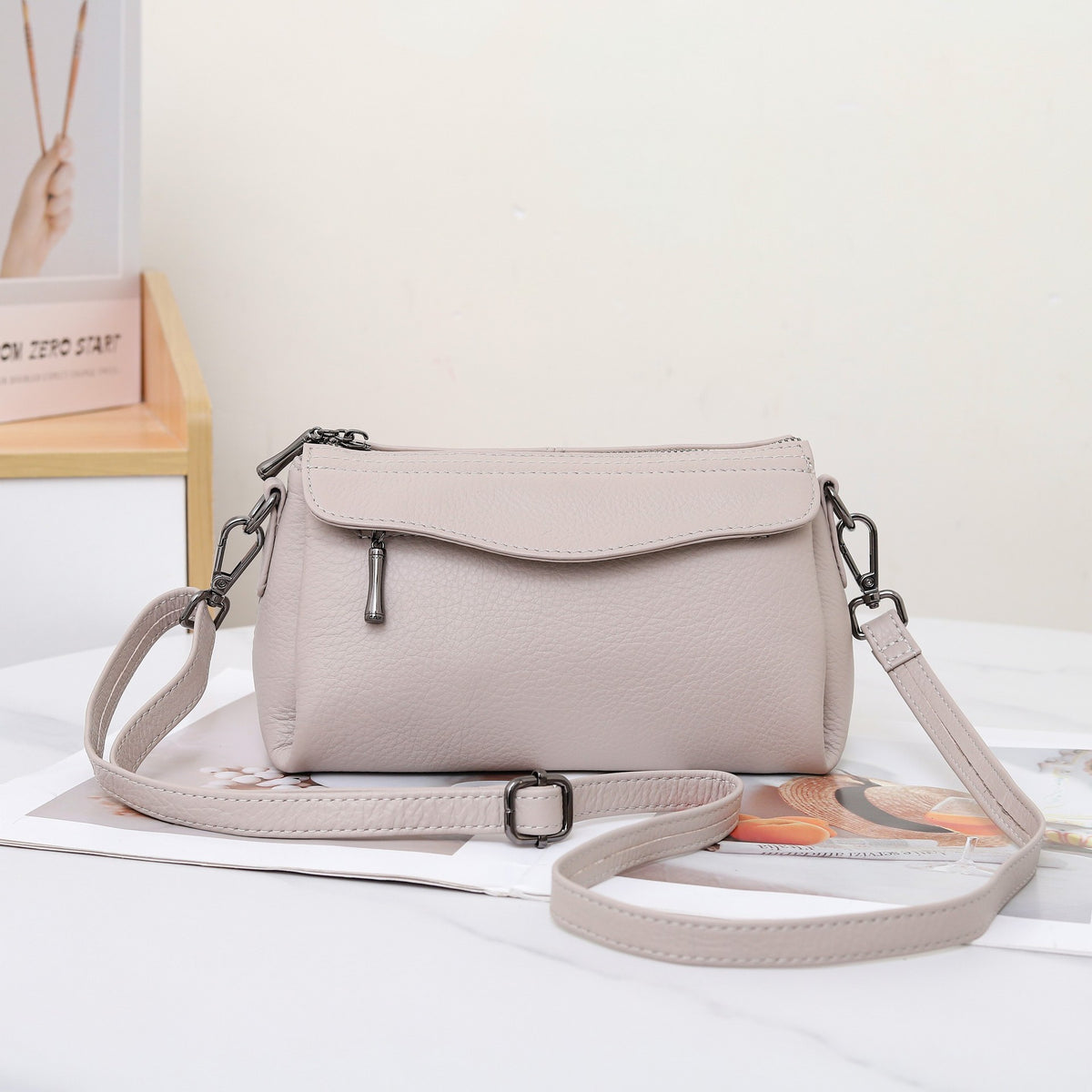 Femmes Véritable sac en cuir plein grain