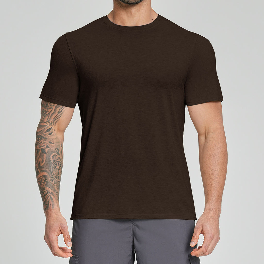 Homme sport respirant en plein air chemise à manches courtes
