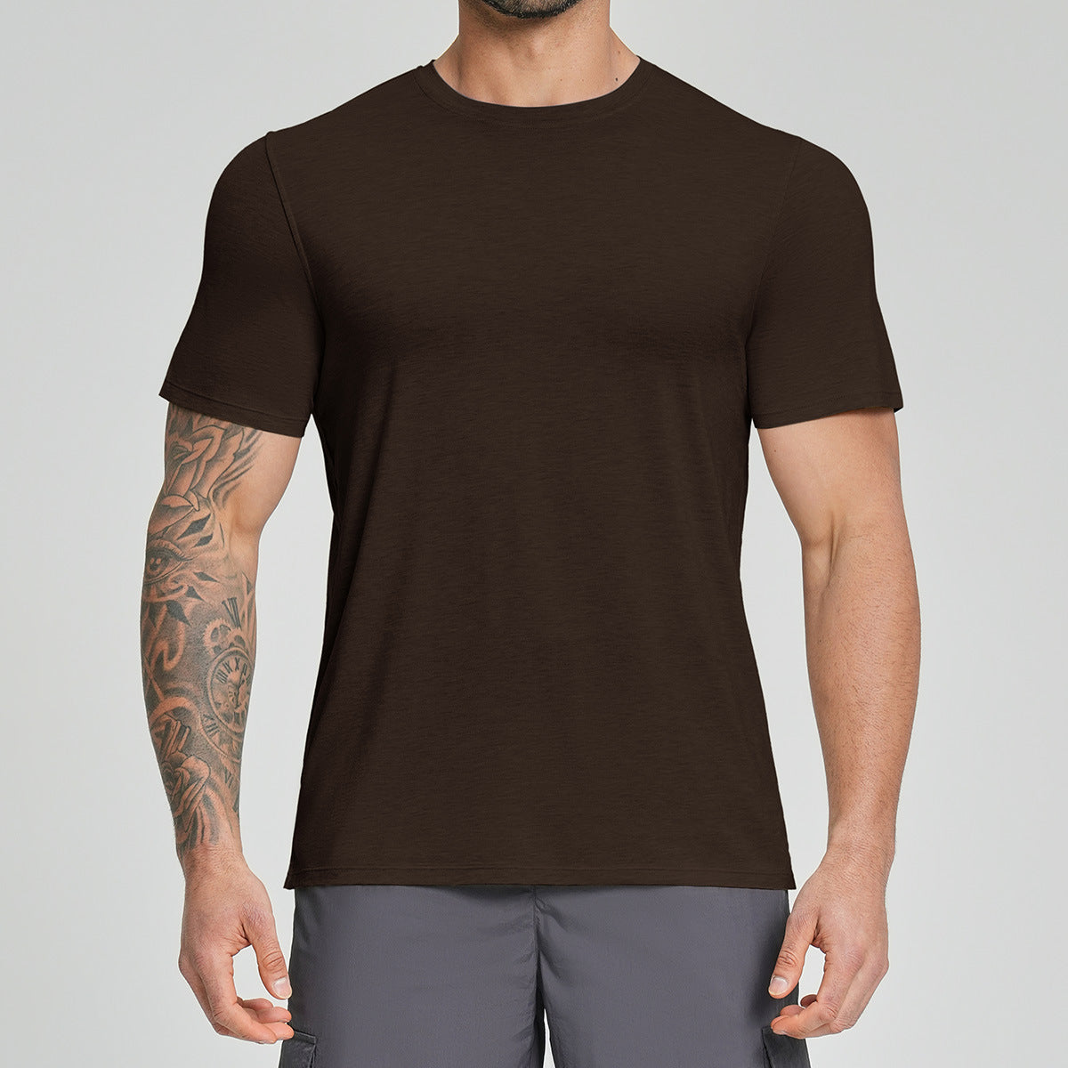 Homme sport respirant en plein air chemise à manches courtes