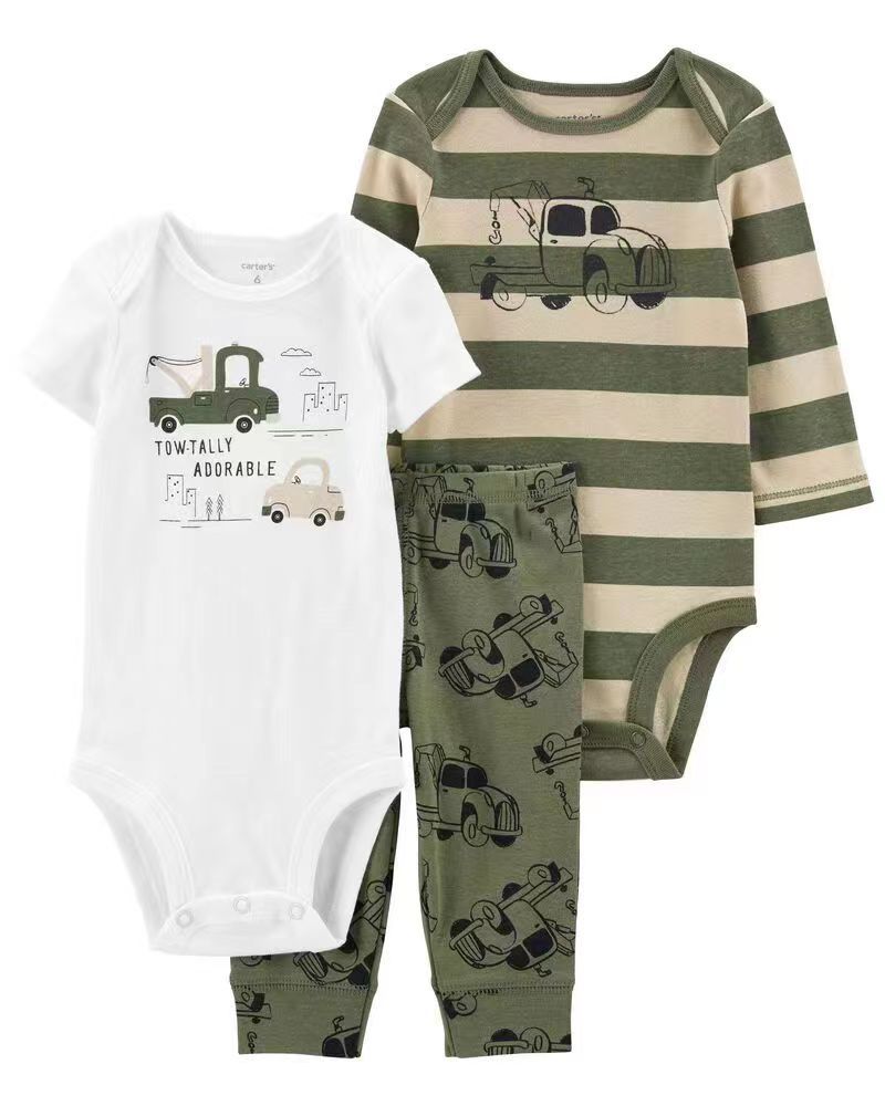 Enfants PrintempsAutomne Arrivée Bébé et tout-petit Ensemble à trois pièces