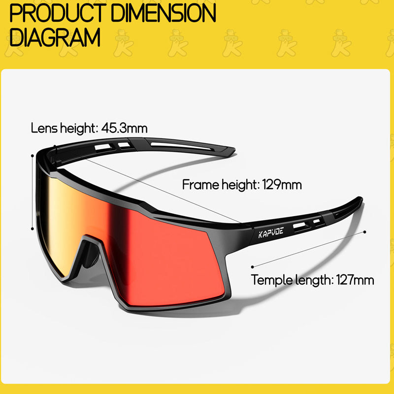 Lunettes de vélo polarisé pour enfants pour adolescents Sports de plein air et plein air