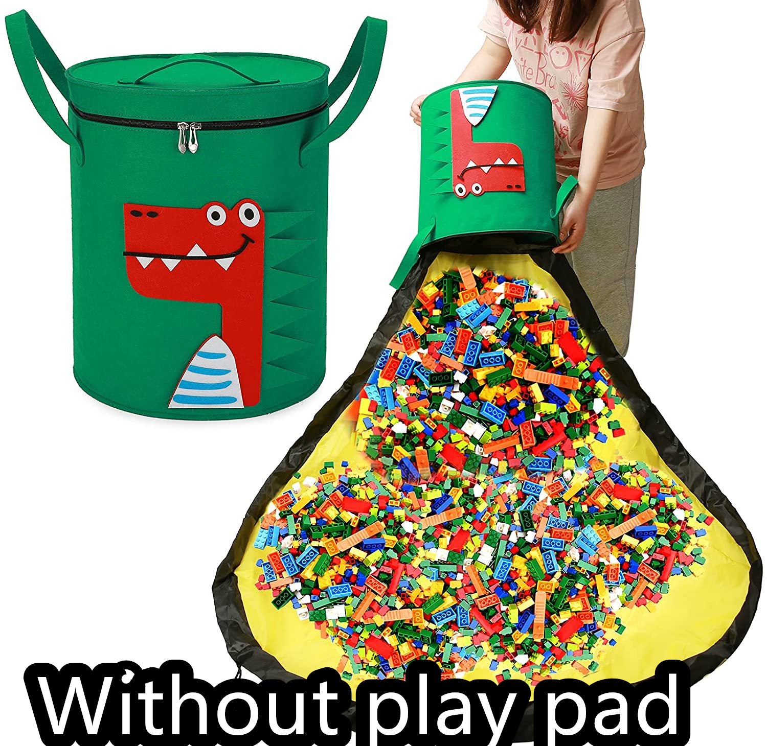Sac de rangement feutre Toy Play Mat 2 en 1 Pull Rope
