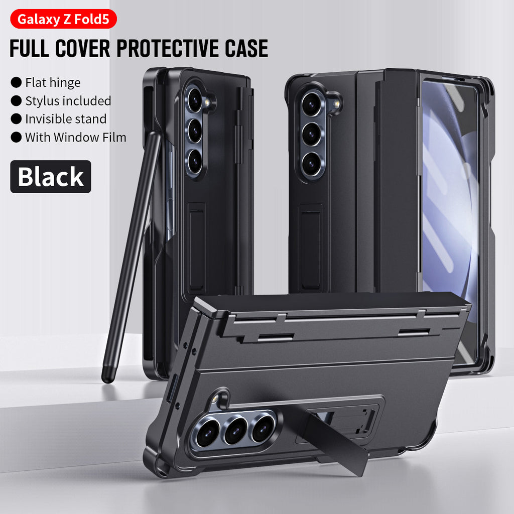 Case téléphonique Hinged Case avec protection d'écran intégré Pen côté fenteMagnetic KickstandEt P