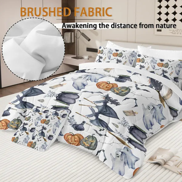 8 pièces Halloween Comforter Set
