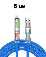 240W lumière respirante colorée ligne de charge rapide quatre-en-un
