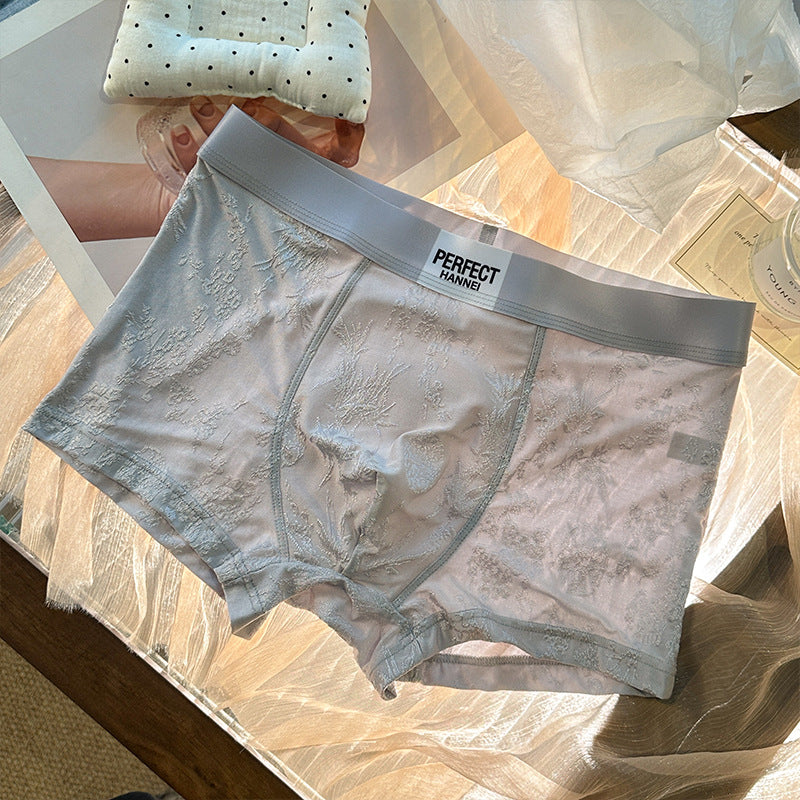 Slips de boxeur pour hommes pour l'été à mi-scène et respirant