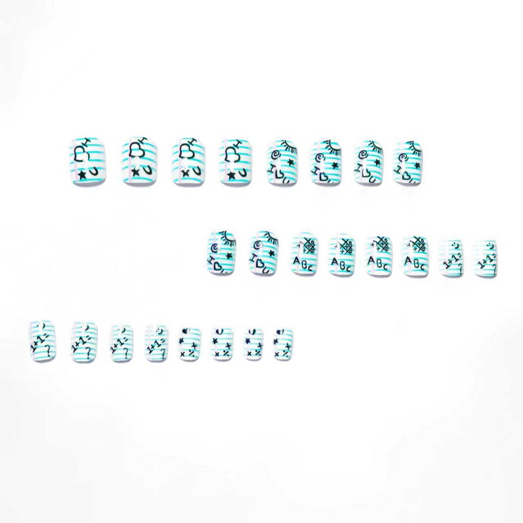 Stickers Re-to-School Saison Colorée et Fun Nail Art Removable Nail