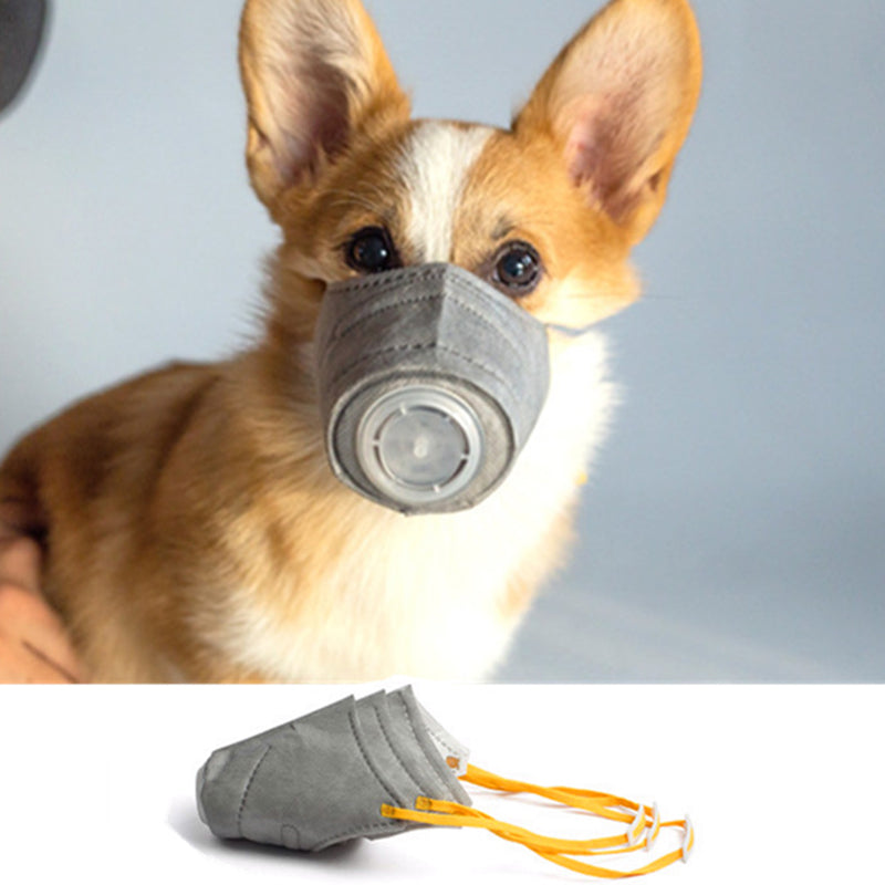 Chiens Masques anti-buée Masques anti-poussière Pollution de gaz Muselière Chien doux visage Coton Masque de bouche Pe