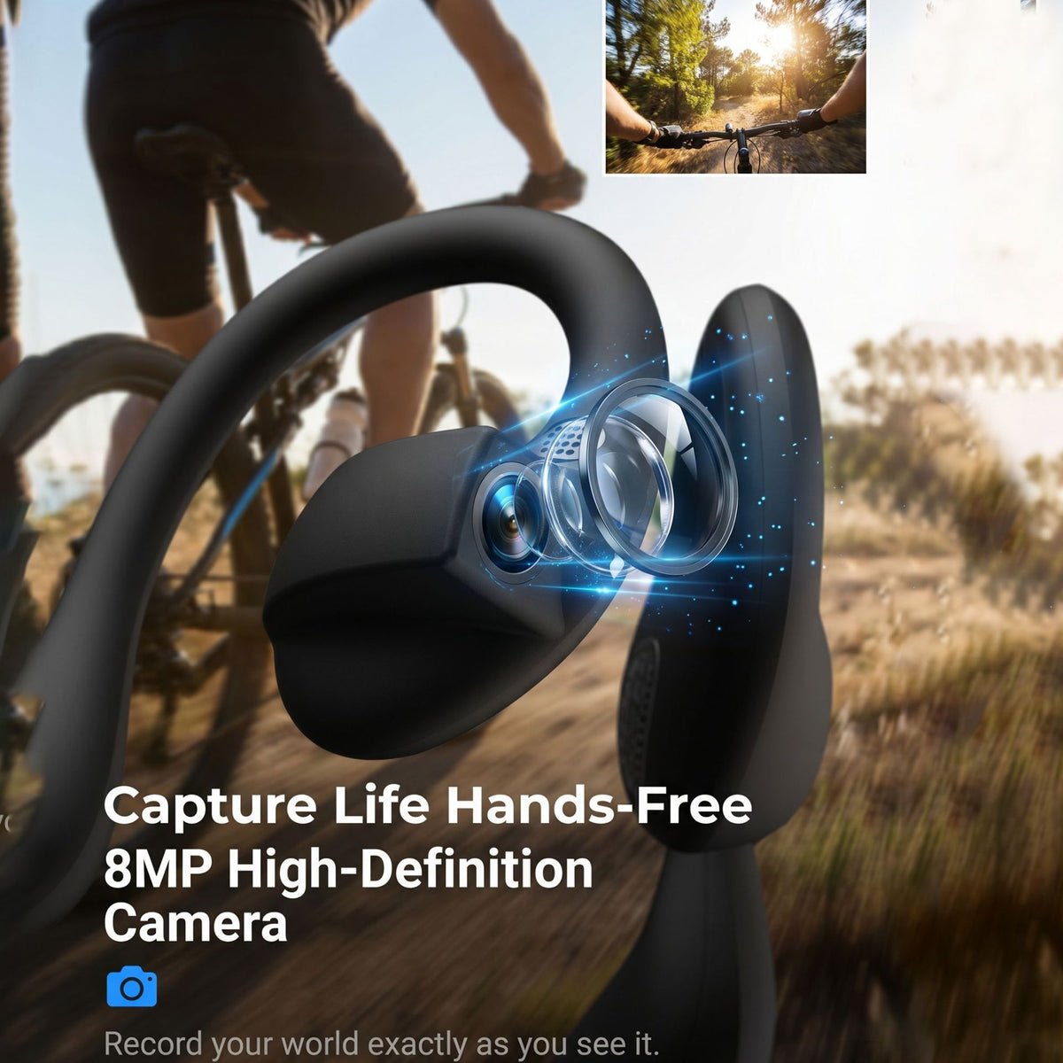 Smart Camera Bluetooth Headphones