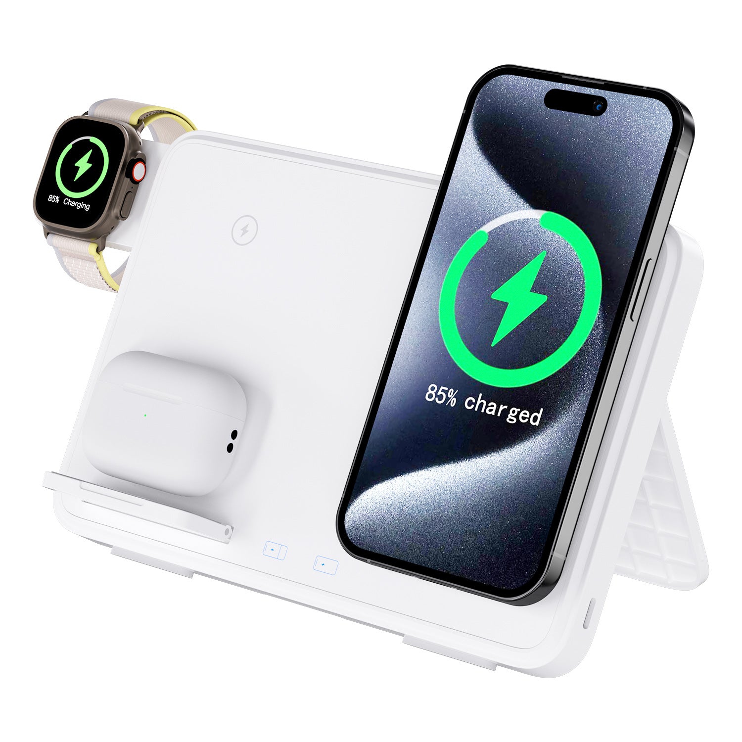 Chargeur sans fil 3-en-un 15W