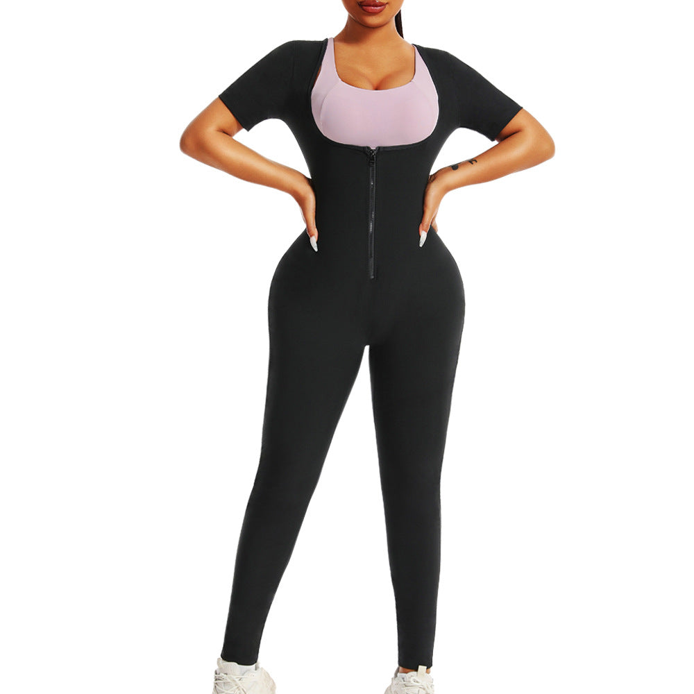 Maillot de saut à manches courtes Sauna pour femme