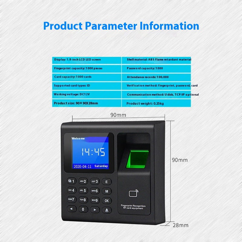 Empreinte digitale Présence et système de contrôle d'accès Système USB Flash Capteur de disque porte Mute Sm