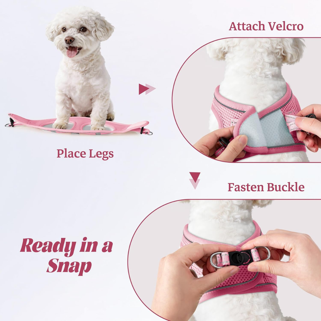 No Pull Dog Puppy Harness and Leash Set Veste de Mesh Reflective