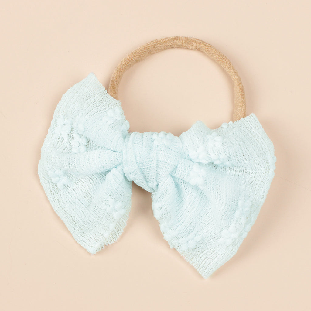 Bande de cheveux pour enfants Mesh Bow Hairband Nylon Narrow Headband Bow Hair Accessoires