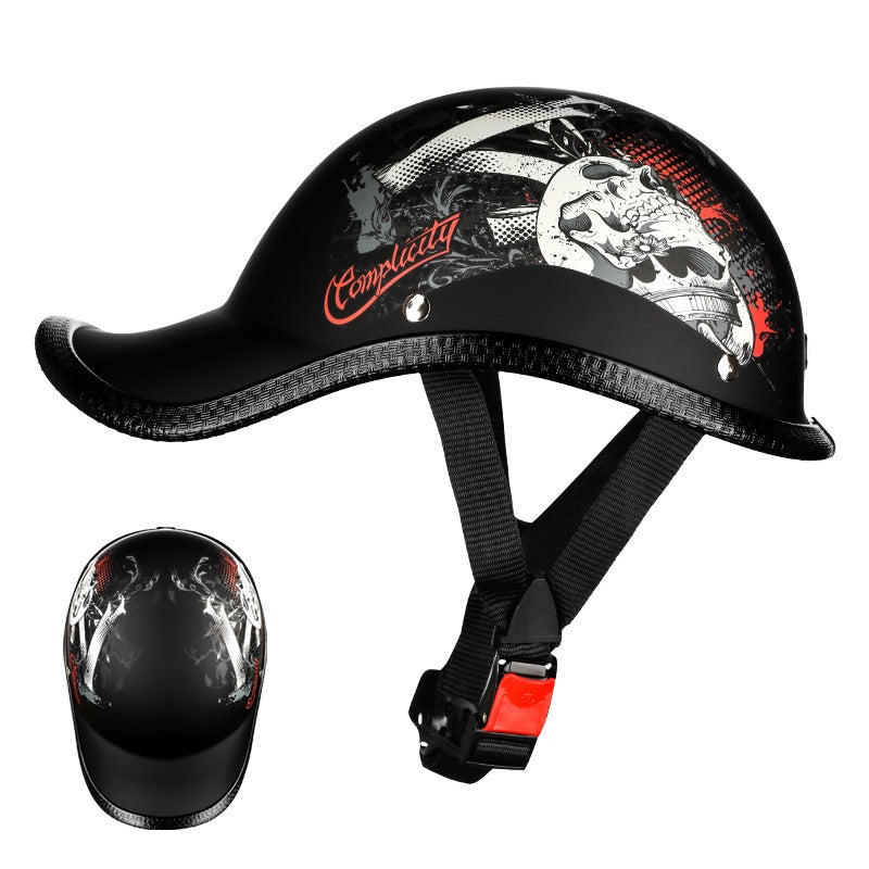 Batterie électrique Casque de moto Protection de sécurité rétro Half Casque
