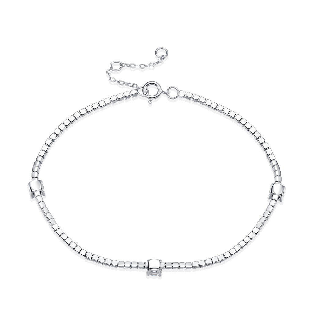 S925 Argent 6g Platinum plaqué Moissanite Bracelet