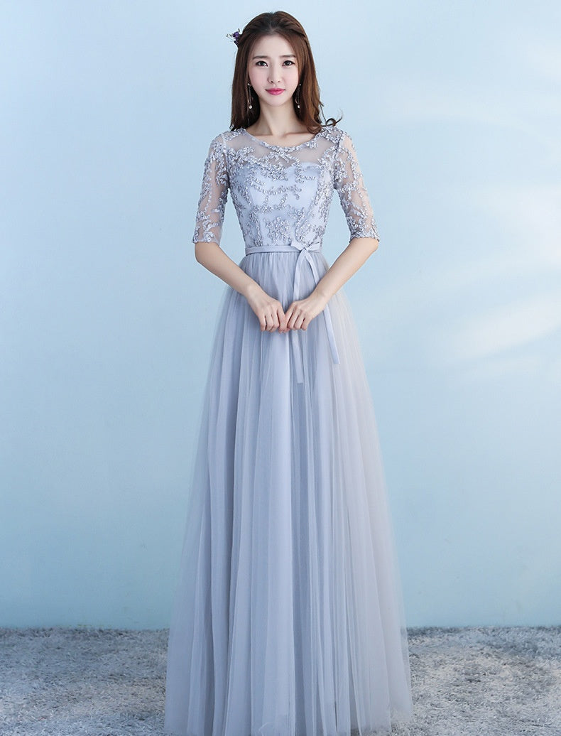 Longue robe de mariée bleue robe de mariée