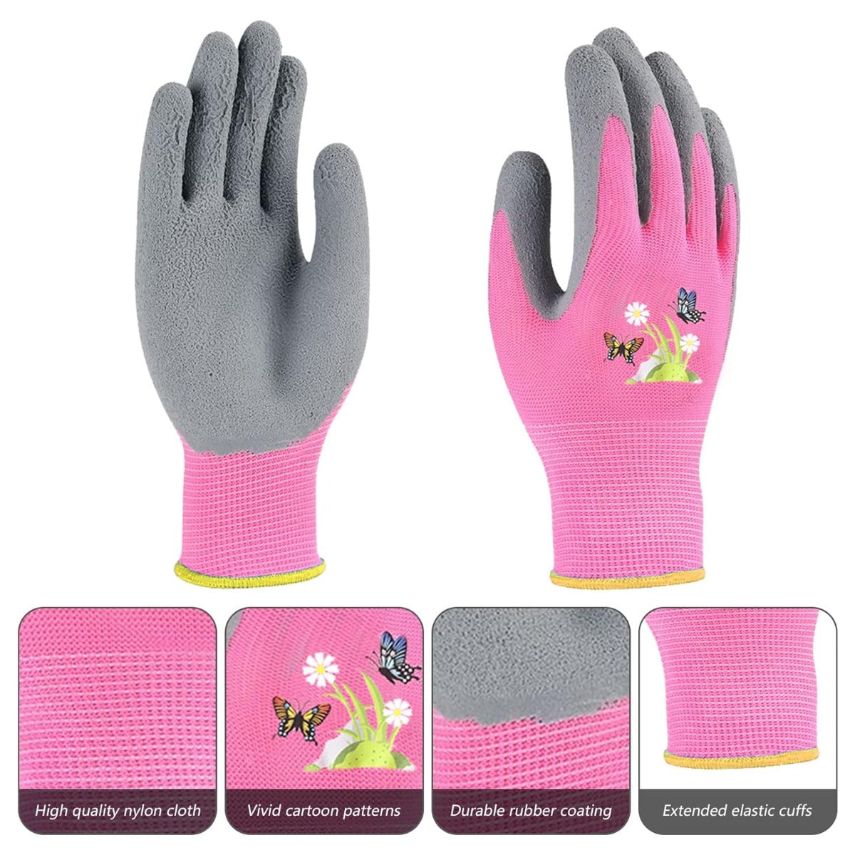 3 paires de petits gants de jardinage – Stretchy Fit