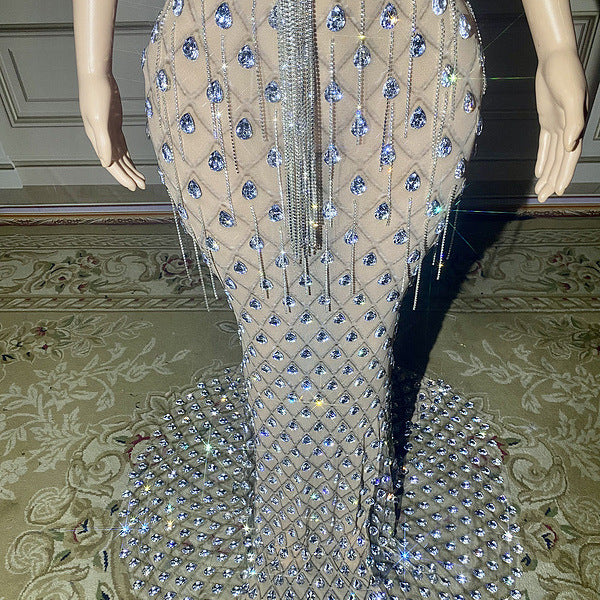 Aucun dos sans traces Sexy Élégant Gown de queue de poisson