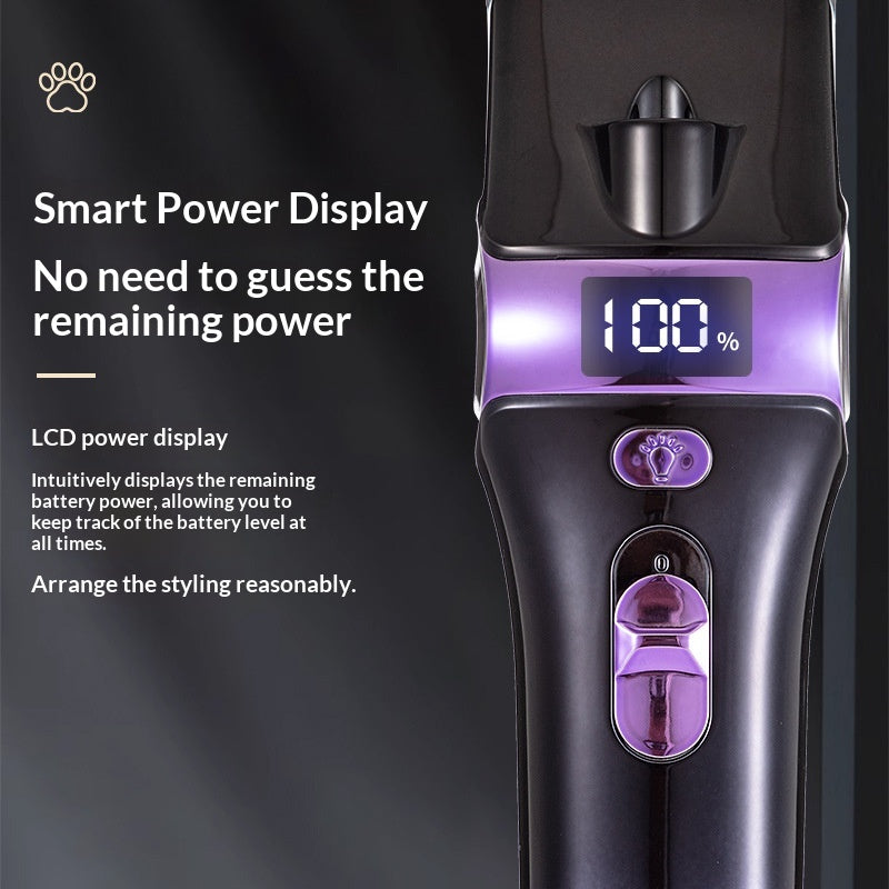 Clipper électrique 2-en-1 haute puissance avec lumière pour chiens et chats.