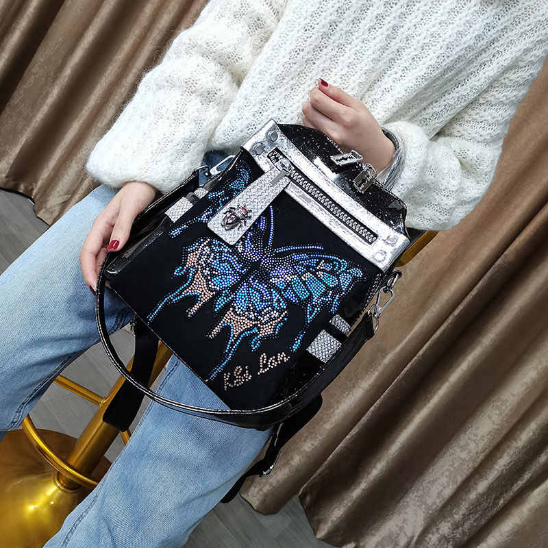 Delicate Strass Personality Sac à épaule papillon