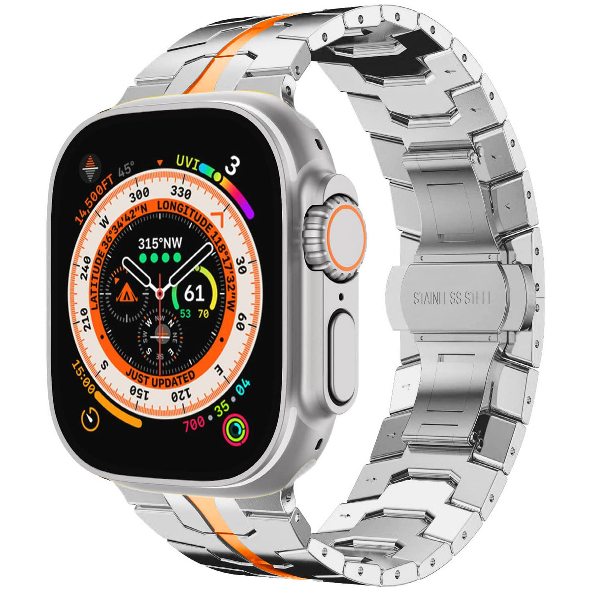 Bracelet en acier inoxydable en acier massif
